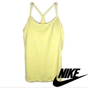 Nike Dry-Fit Fitted Tank Size Medium Yellow